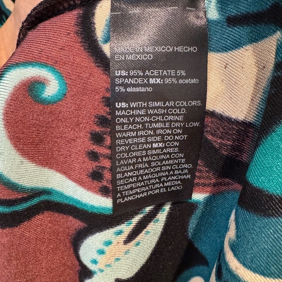 Chico's Travelers Womens Floral Tunic Top Sz 3 Multicolor 3/4 Sleeve - Picture 5 of 6